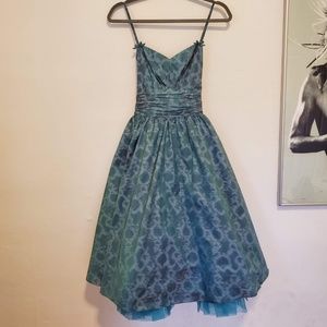 Betsey Johnson Animal-Print V-Neck Midi Dress